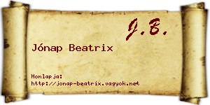 Jónap Beatrix névjegykártya