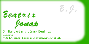 beatrix jonap business card
